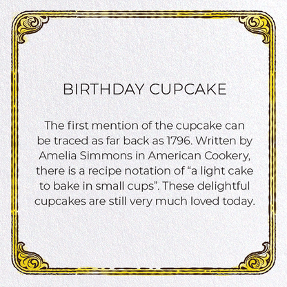 BIRTHDAY CUPCAKE: Victorian Greeting Card