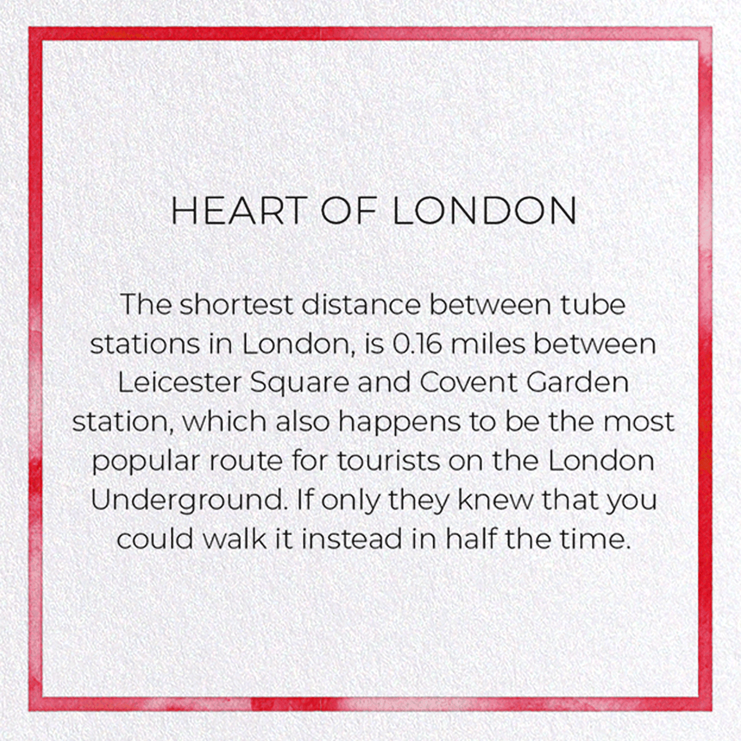 HEART OF LONDON: Watercolour Greeting Card