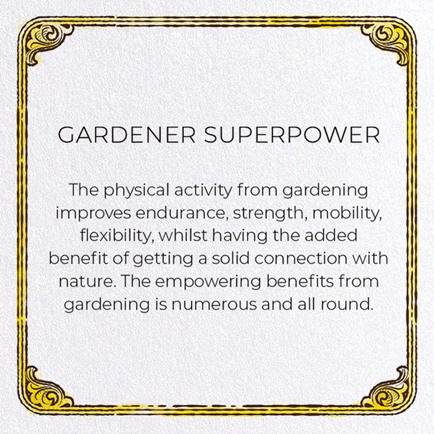 GARDENER SUPERPOWER: Victorian Greeting Card