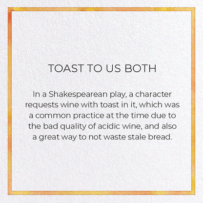 TOAST TO US BOTH: Watercolour Greeting Card