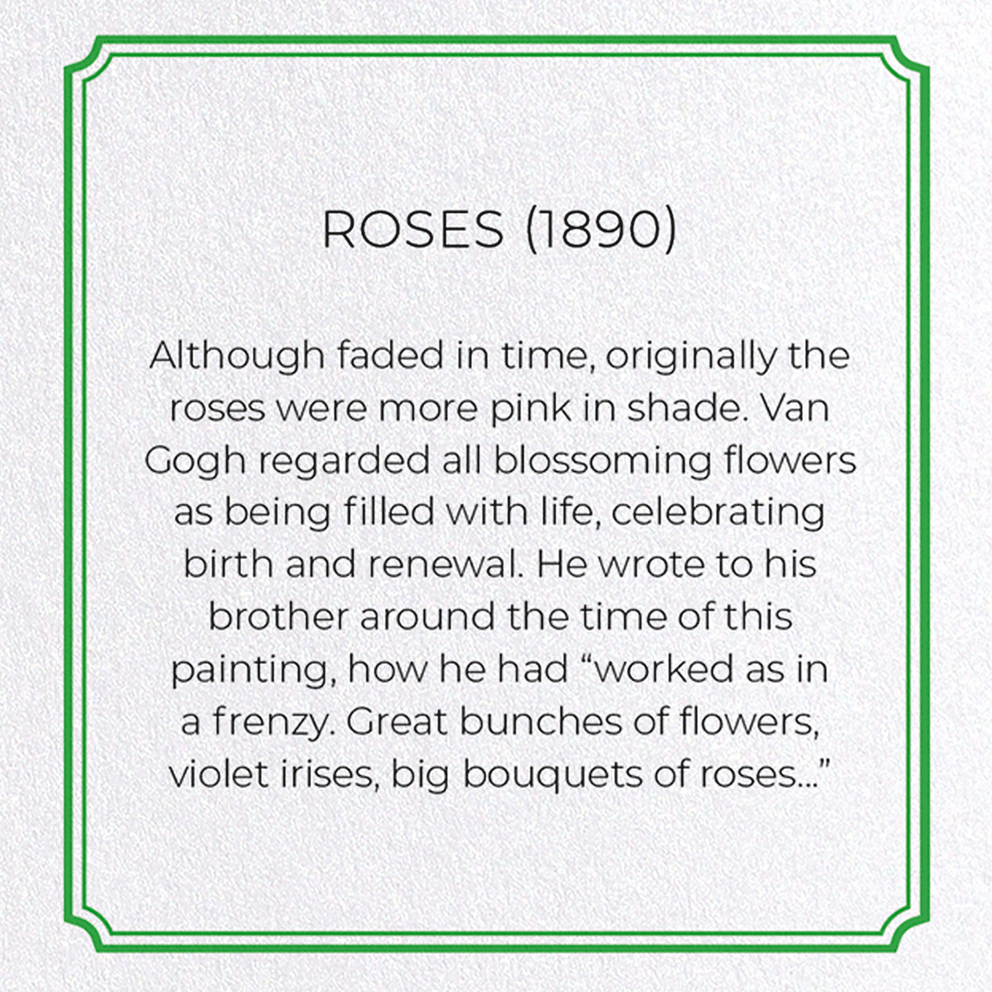 ROSES (1890): Painting Greeting Card