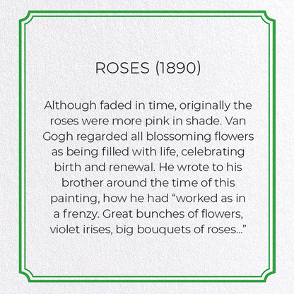 ROSES (1890): Painting Greeting Card