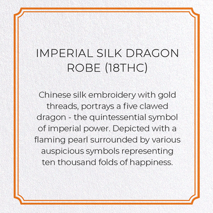 IMPERIAL SILK DRAGON ROBE (18THC): Painting Greeting Card