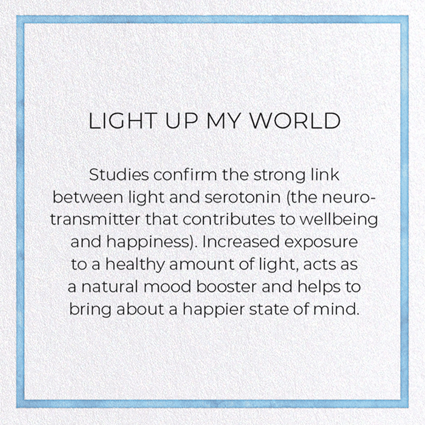 LIGHT UP MY WORLD: Watercolour Greeting Card