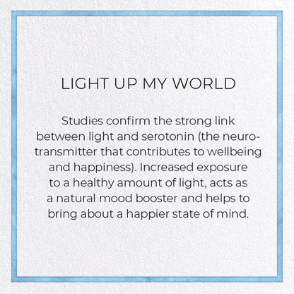 LIGHT UP MY WORLD: Watercolour Greeting Card