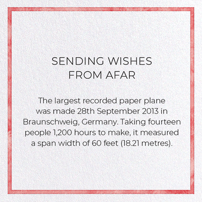 SENDING WISHES FROM AFAR: Watercolour Greeting Card