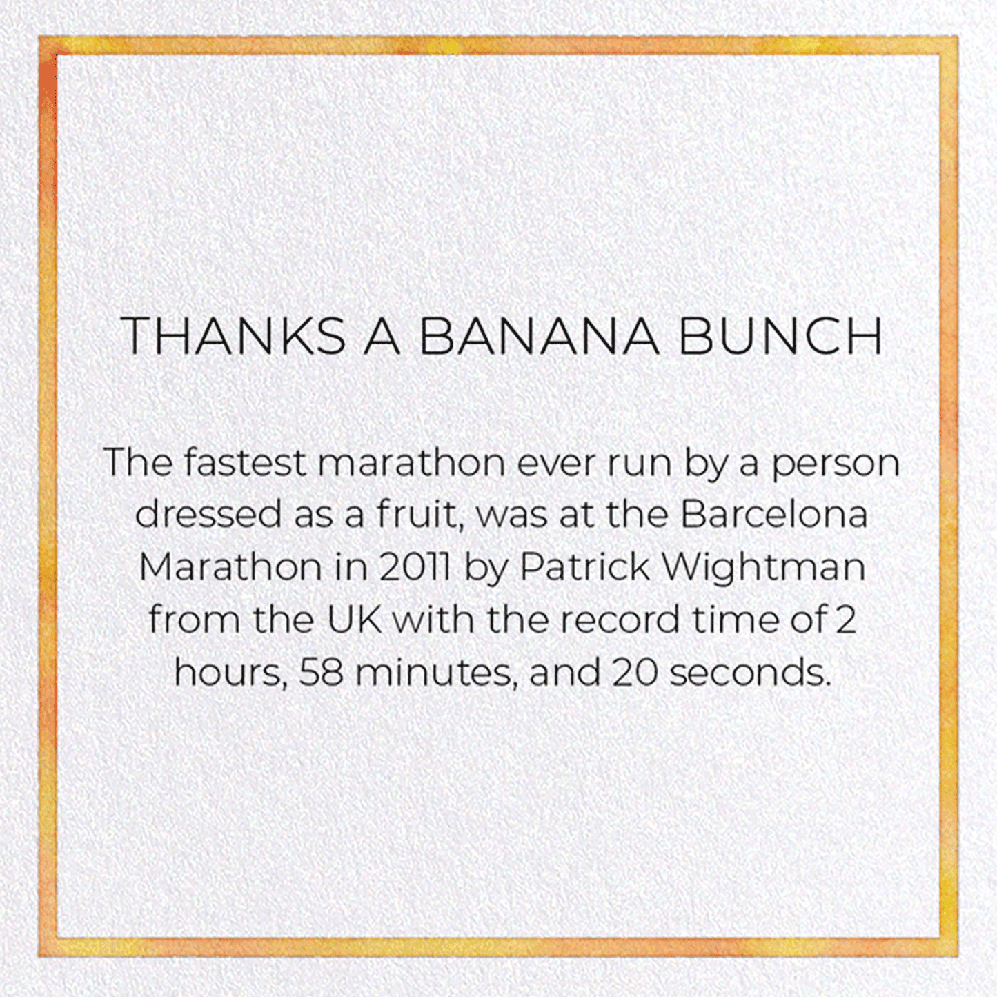 THANKS A BANANA BUNCH: Watercolour Greeting Card