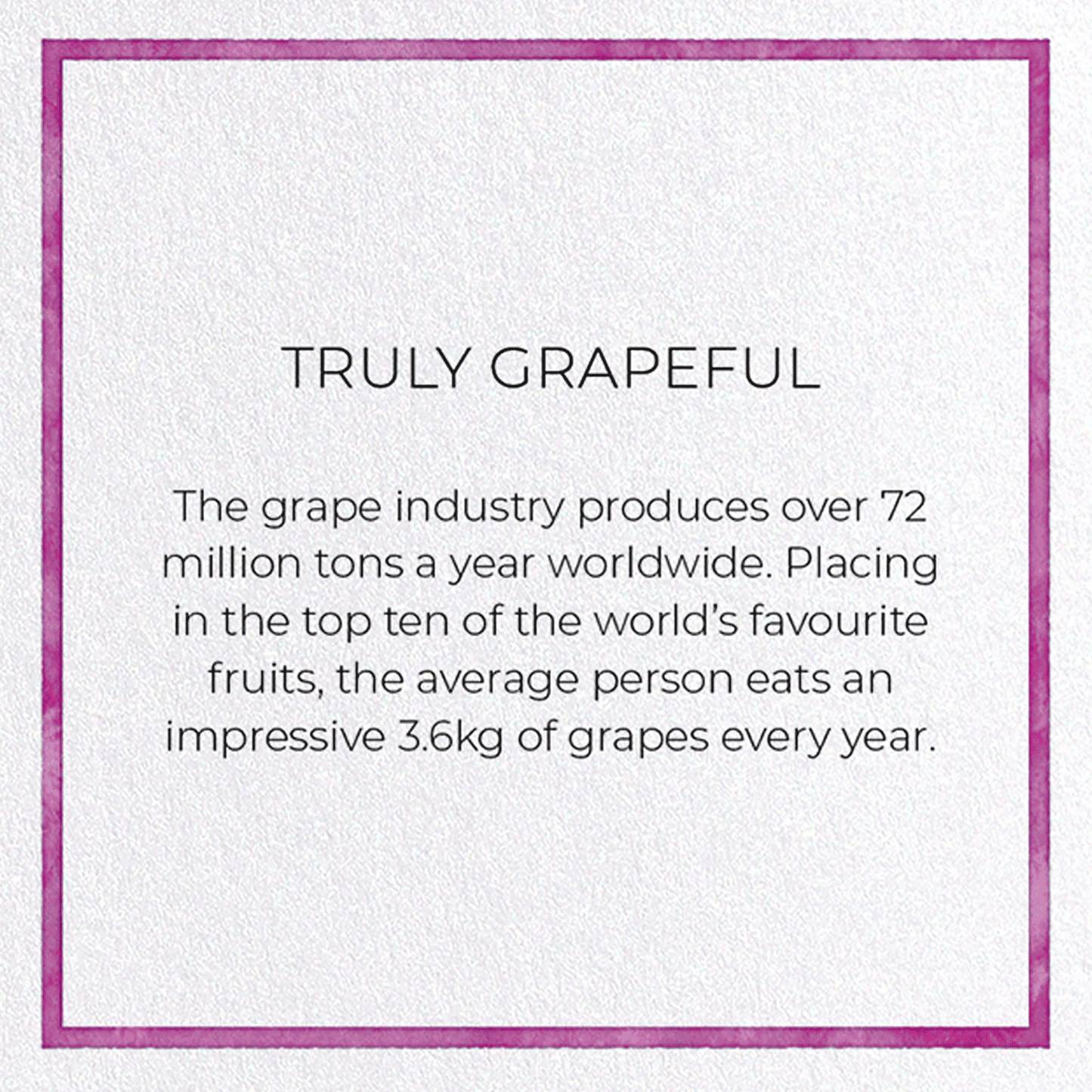 TRULY GRAPEFUL: Watercolour Greeting Card