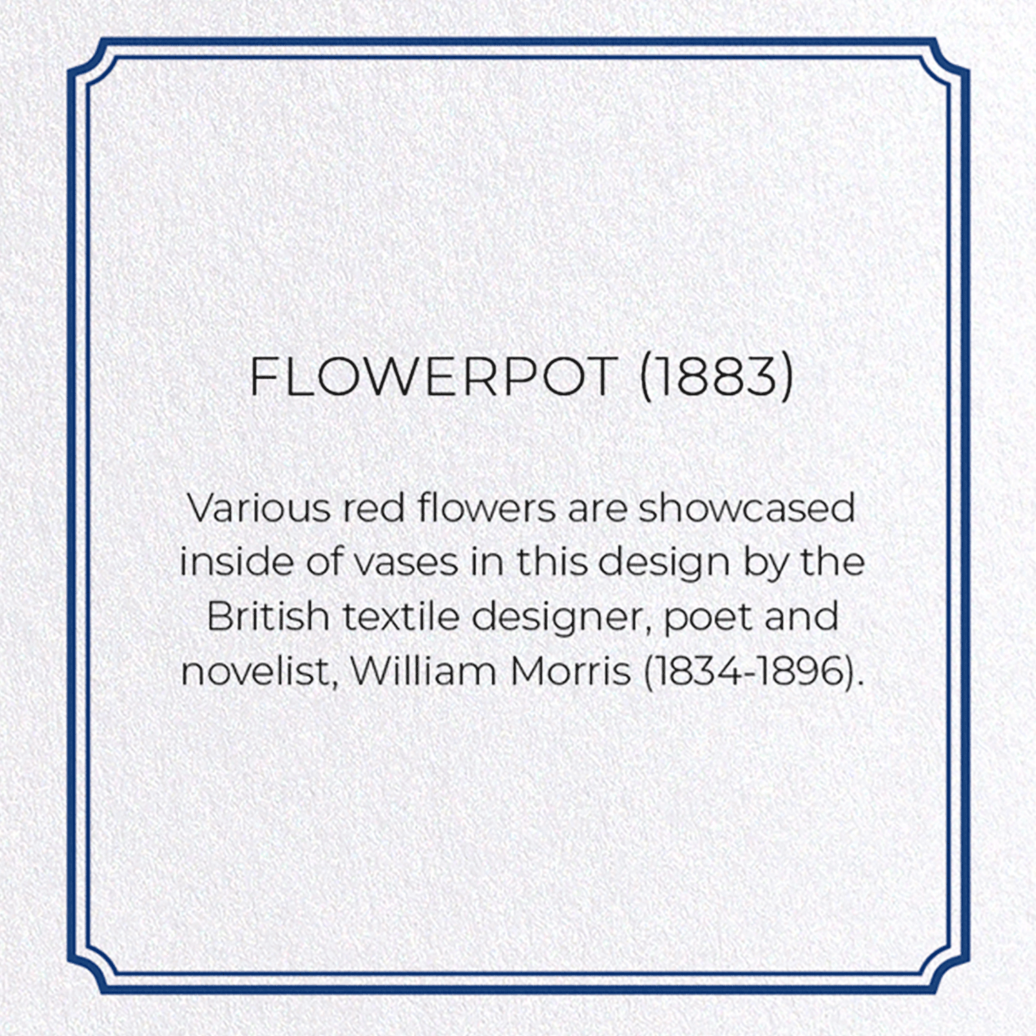 FLOWERPOT (1883): Pattern Greeting Card