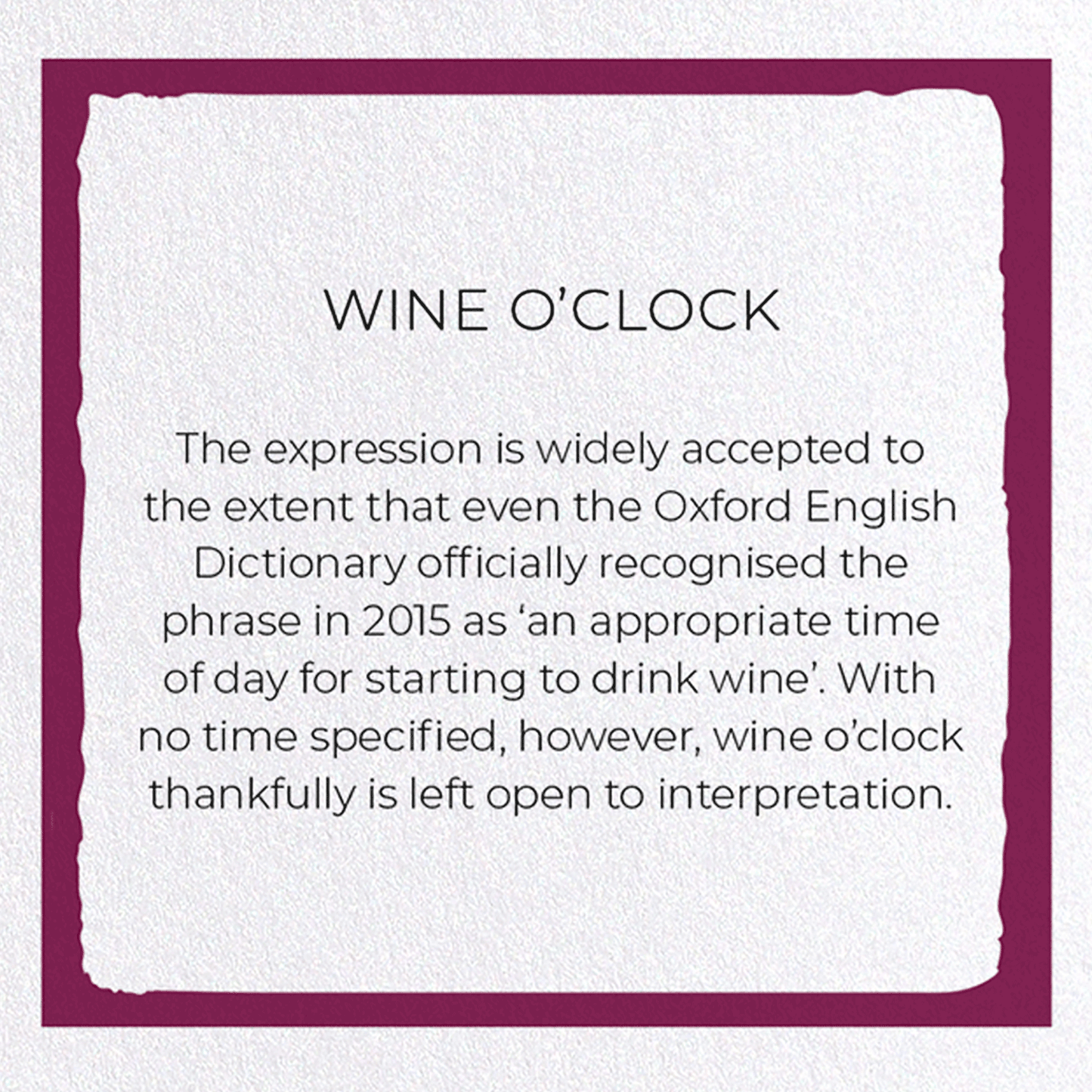 WINE O'CLOCK: Painting Greeting Card