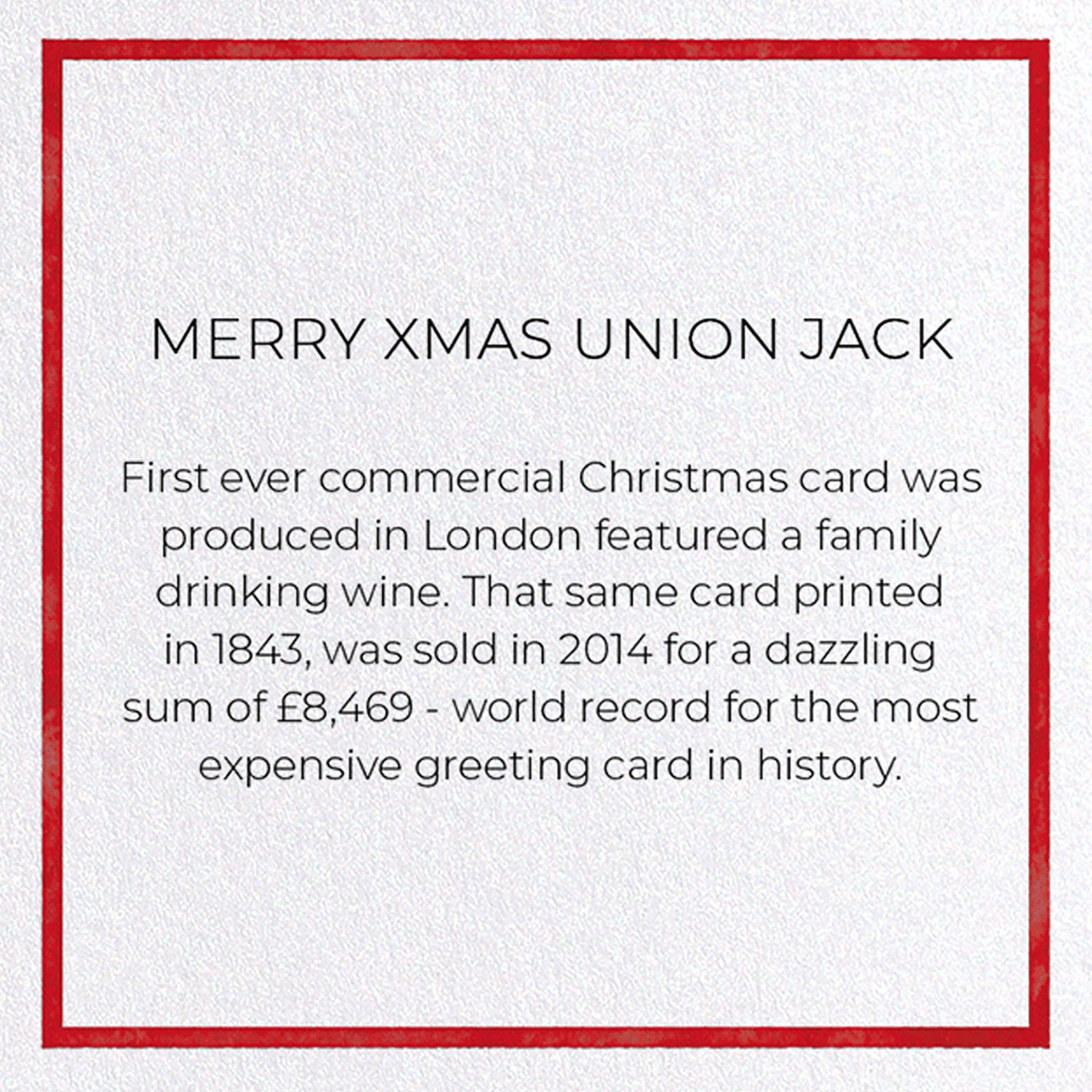 MERRY XMAS UNION JACK: Watercolour Greeting Card