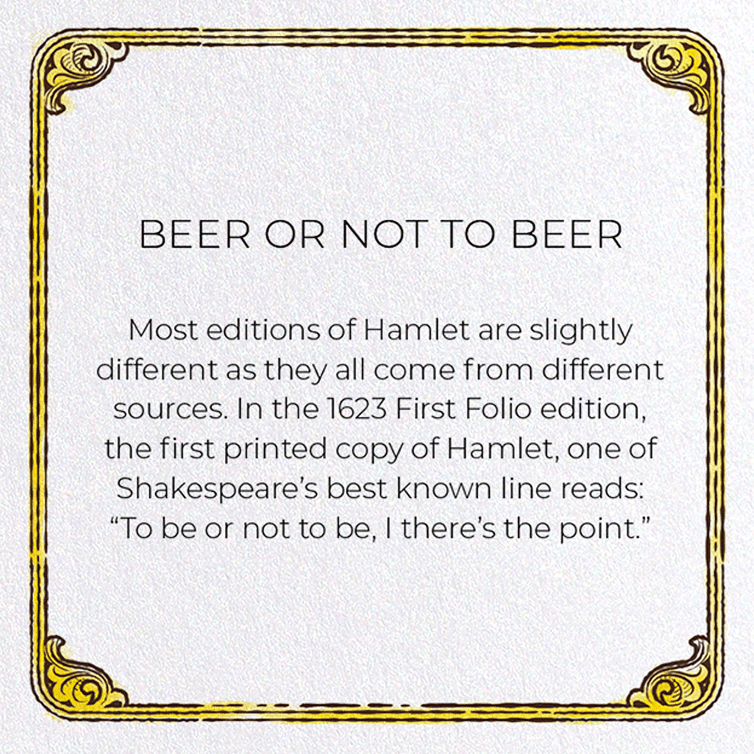 BEER OR NOT TO BEER: Victorian Greeting Card