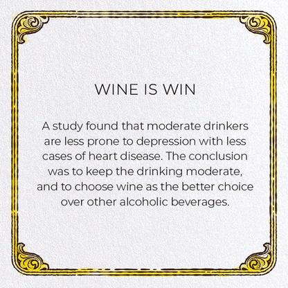 WINE IS WIN: Victorian Greeting Card