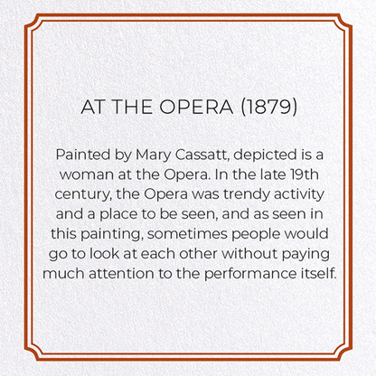 AT THE OPERA (1879): Painting Greeting Card