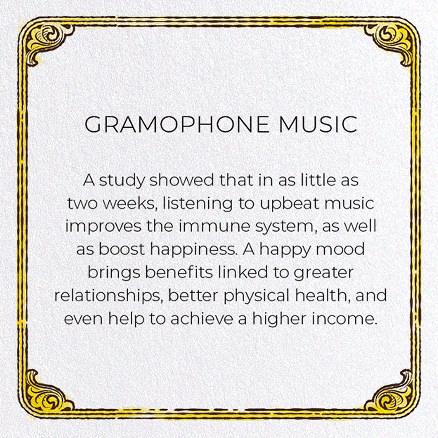 GRAMOPHONE MUSIC: Victorian Greeting Card