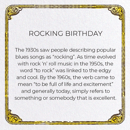ROCKING BIRTHDAY: Victorian Greeting Card