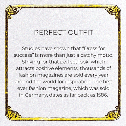 PERFECT OUTFIT: Victorian Greeting Card