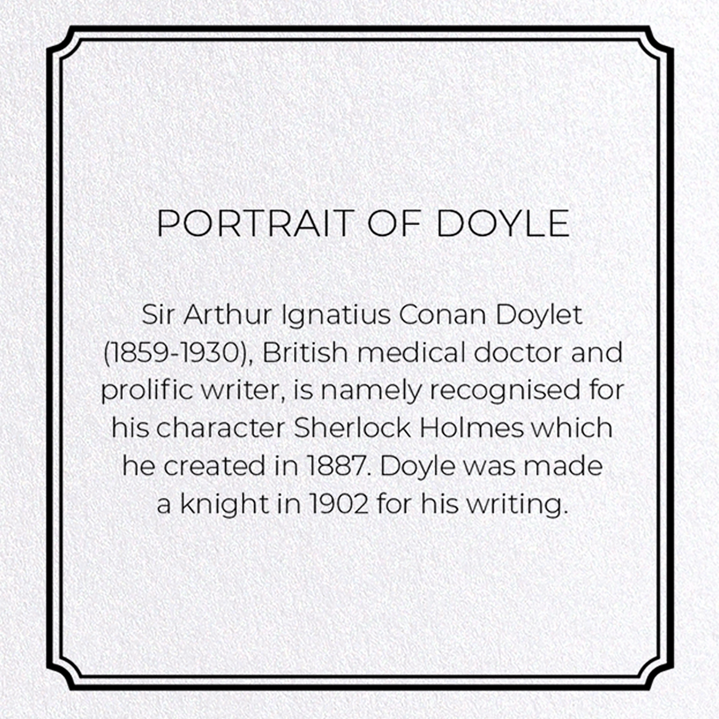 PORTRAIT OF DOYLE: Charcoal Greeting Card