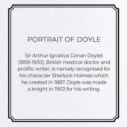 PORTRAIT OF DOYLE: Charcoal Greeting Card