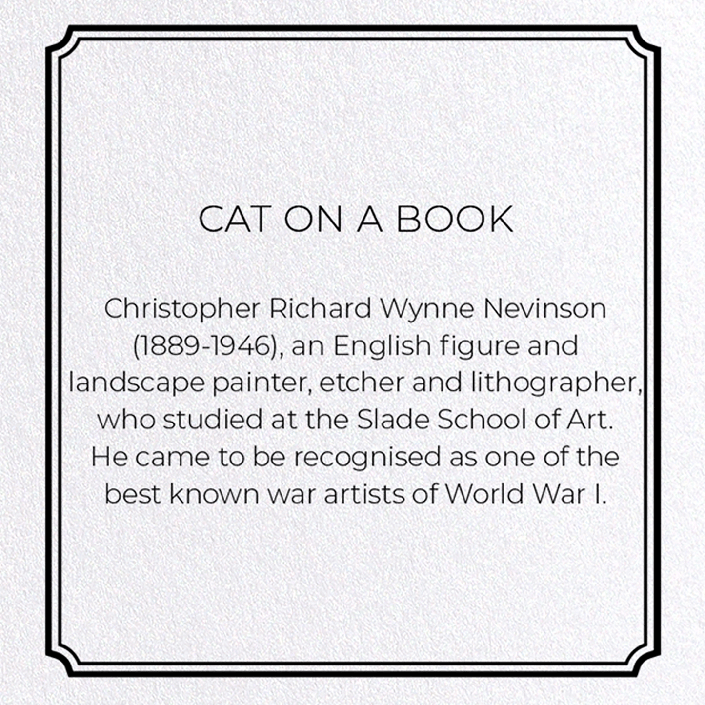 CAT ON A BOOK: Painting Greeting Card