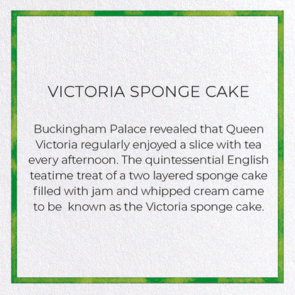 VICTORIA SPONGE CAKE: Watercolour Greeting Card