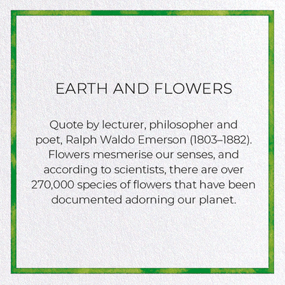EARTH AND FLOWERS: Watercolour Greeting Card