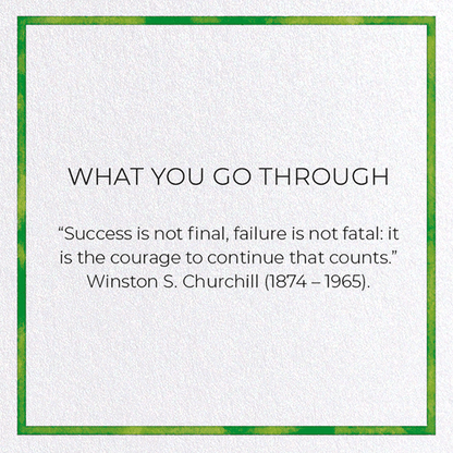 WHAT YOU GO THROUGH: Watercolour Greeting Card