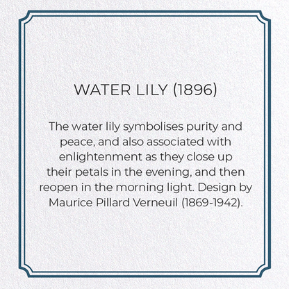 WATER LILY (1896): Pattern Greeting Card