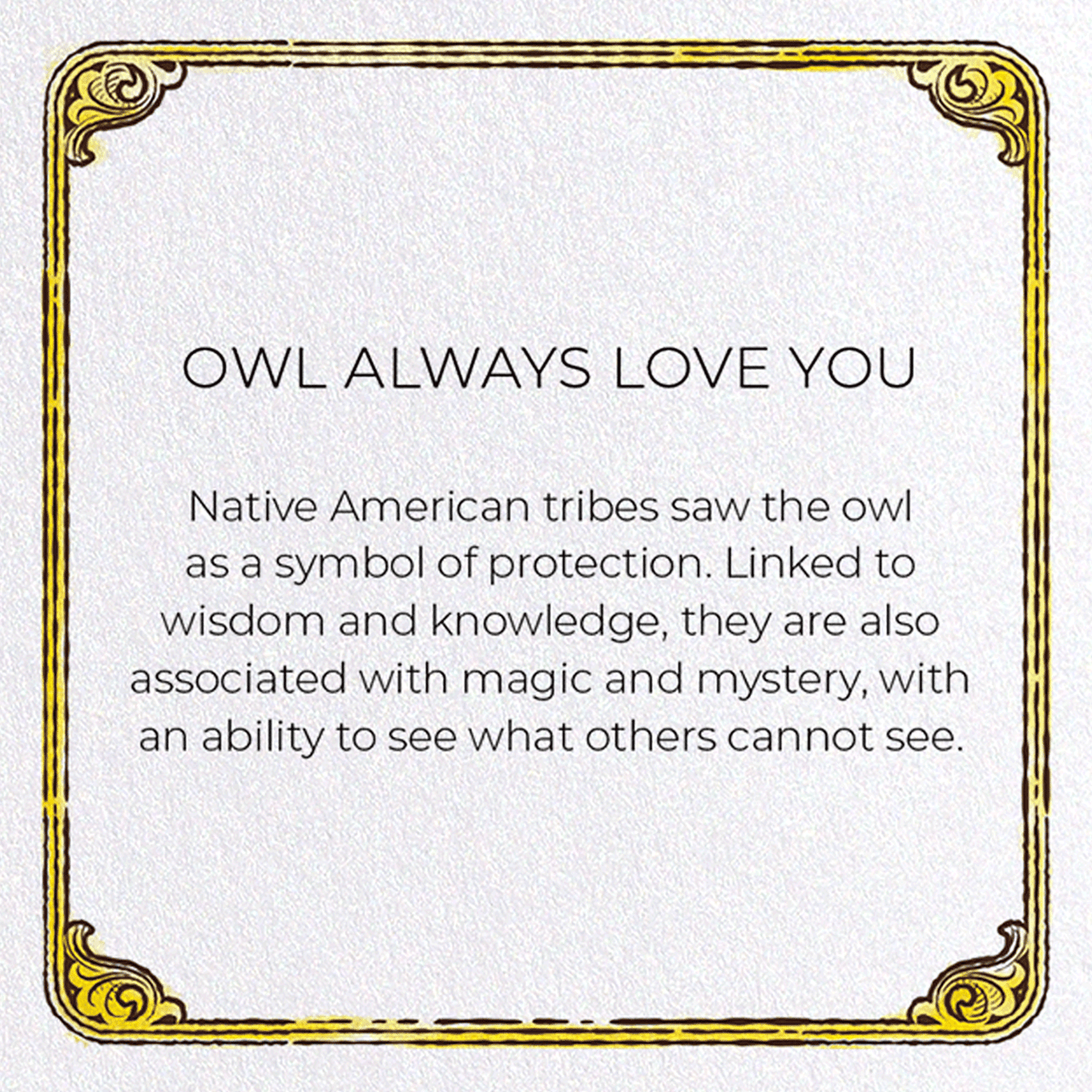 OWL ALWAYS LOVE YOU: Victorian Greeting Card
