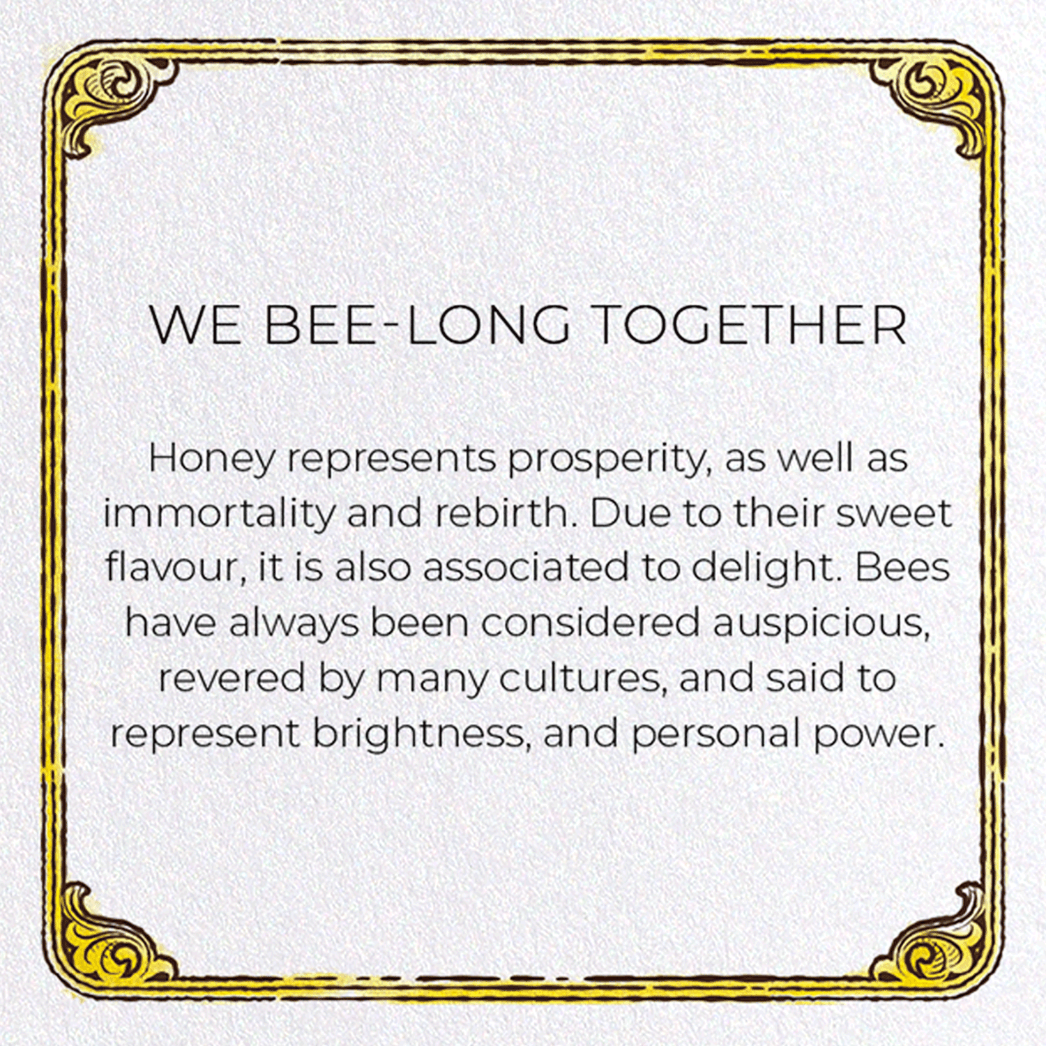 WE BEE-LONG TOGETHER: Victorian Greeting Card
