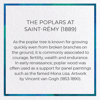 THE POPLARS AT SAINT-RÉMY (1889): Painting Greeting Card