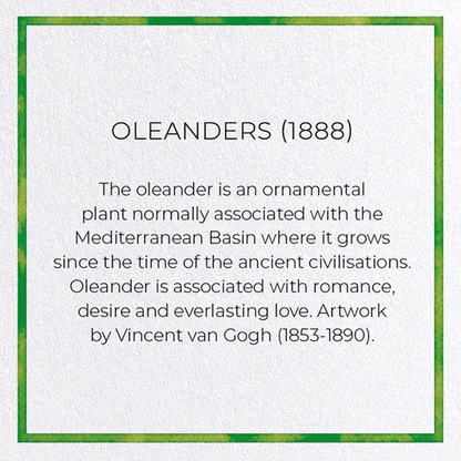 OLEANDERS (1888): Painting Greeting Card