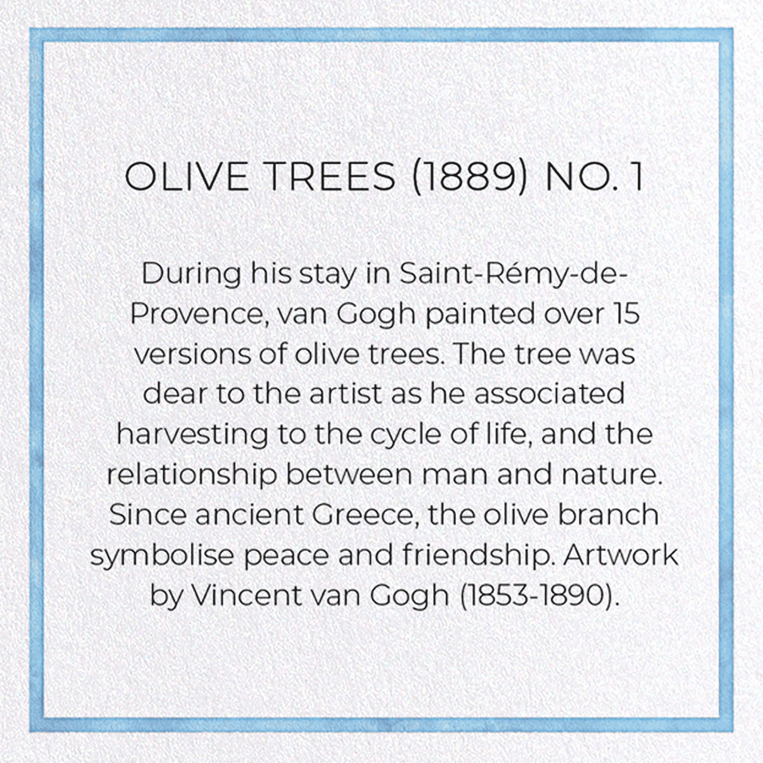 OLIVE TREES (1889) NO. 1: Painting Greeting Card
