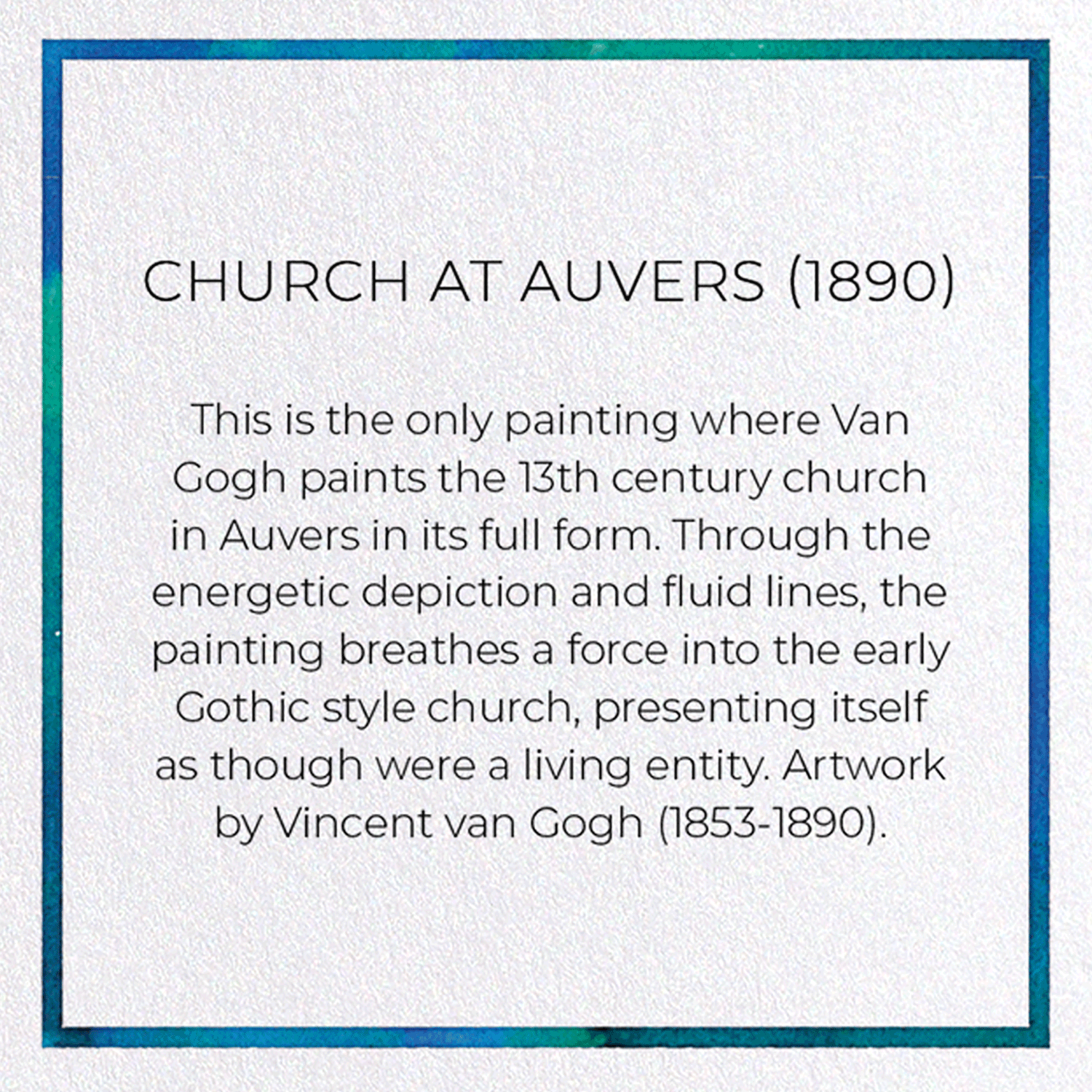 CHURCH AT AUVERS (1890): Painting Greeting Card