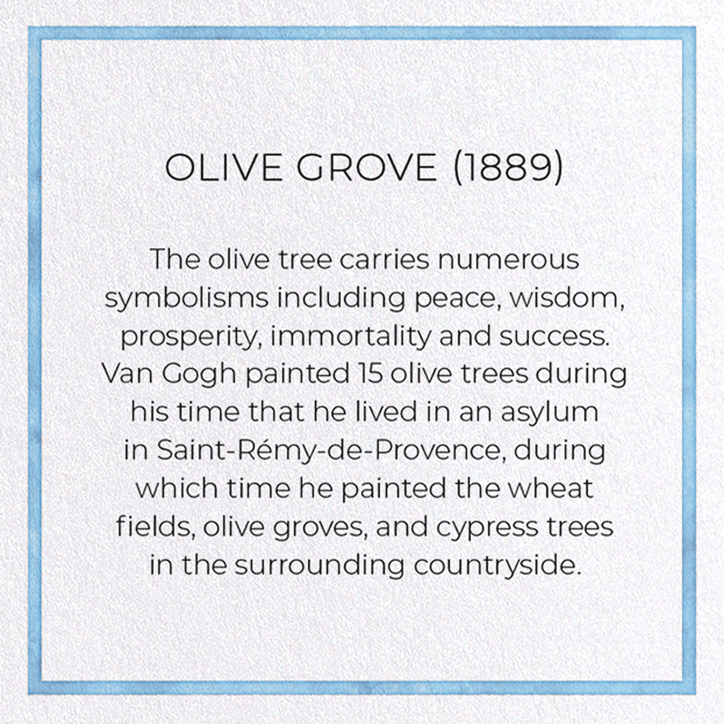OLIVE GROVE (1889): Painting Greeting Card