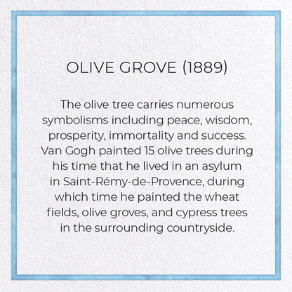 OLIVE GROVE (1889): Painting Greeting Card