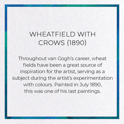 WHEATFIELD WITH CROWS (1890): Painting Greeting Card