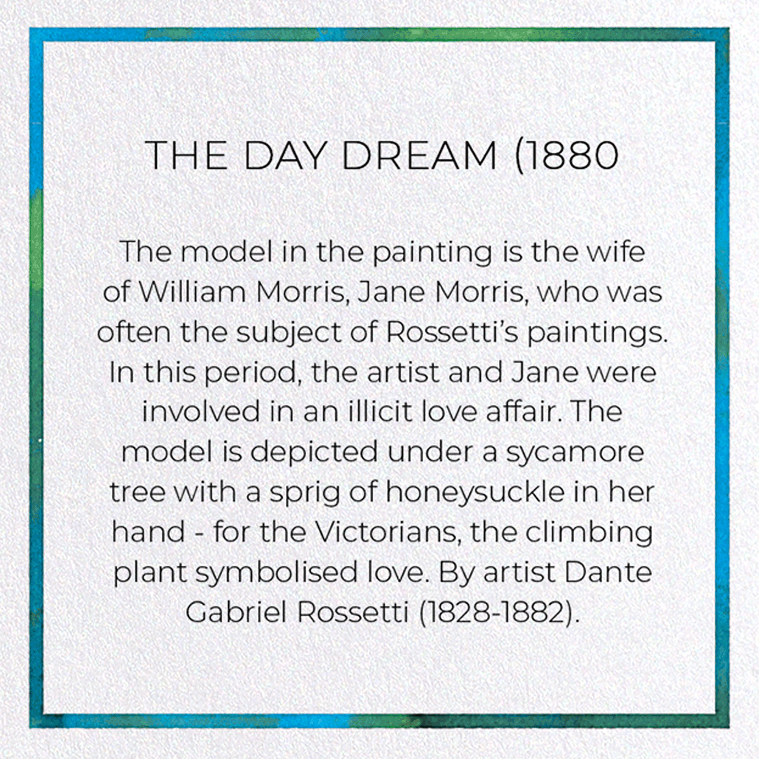 THE DAY DREAM (1880): Painting Greeting Card