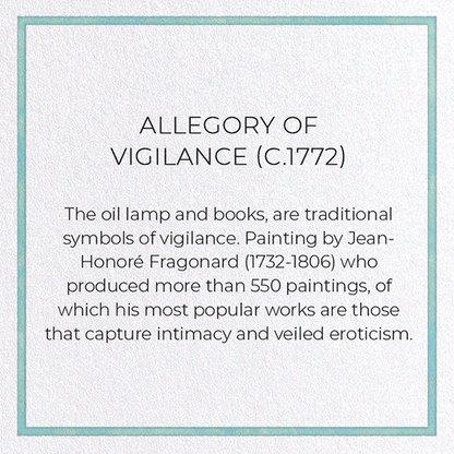 ALLEGORY OF VIGILANCE (C.1772): Painting Greeting Card