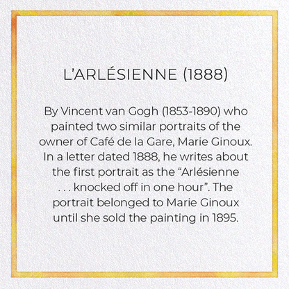 L'ARLÉSIENNE (1888): Painting Greeting Card