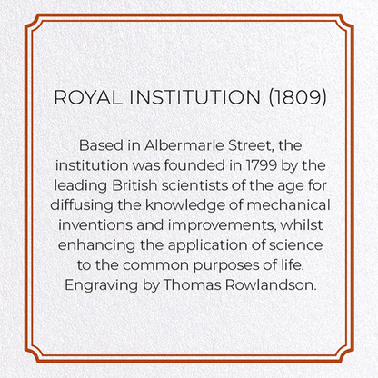 ROYAL INSTITUTION (1809): Painting Greeting Card