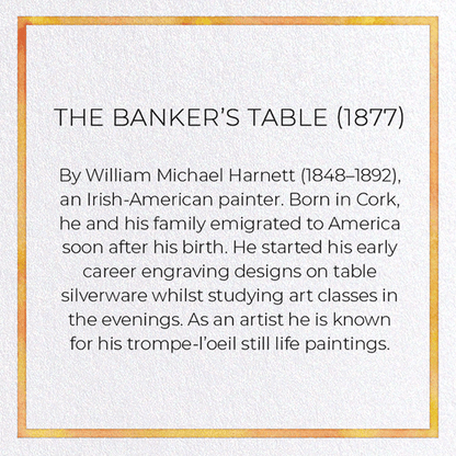 THE BANKER’S TABLE (1877): Painting Greeting Card