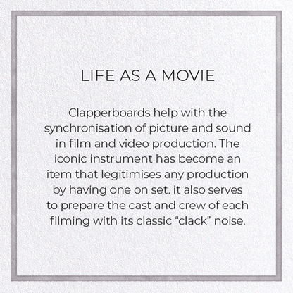 LIFE AS A MOVIE: Watercolour Greeting Card