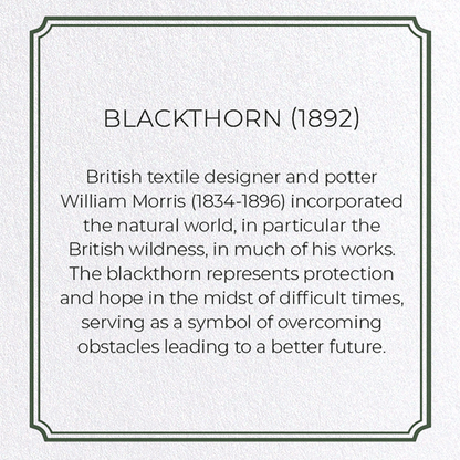 BLACKTHORN (1892): Pattern Greeting Card