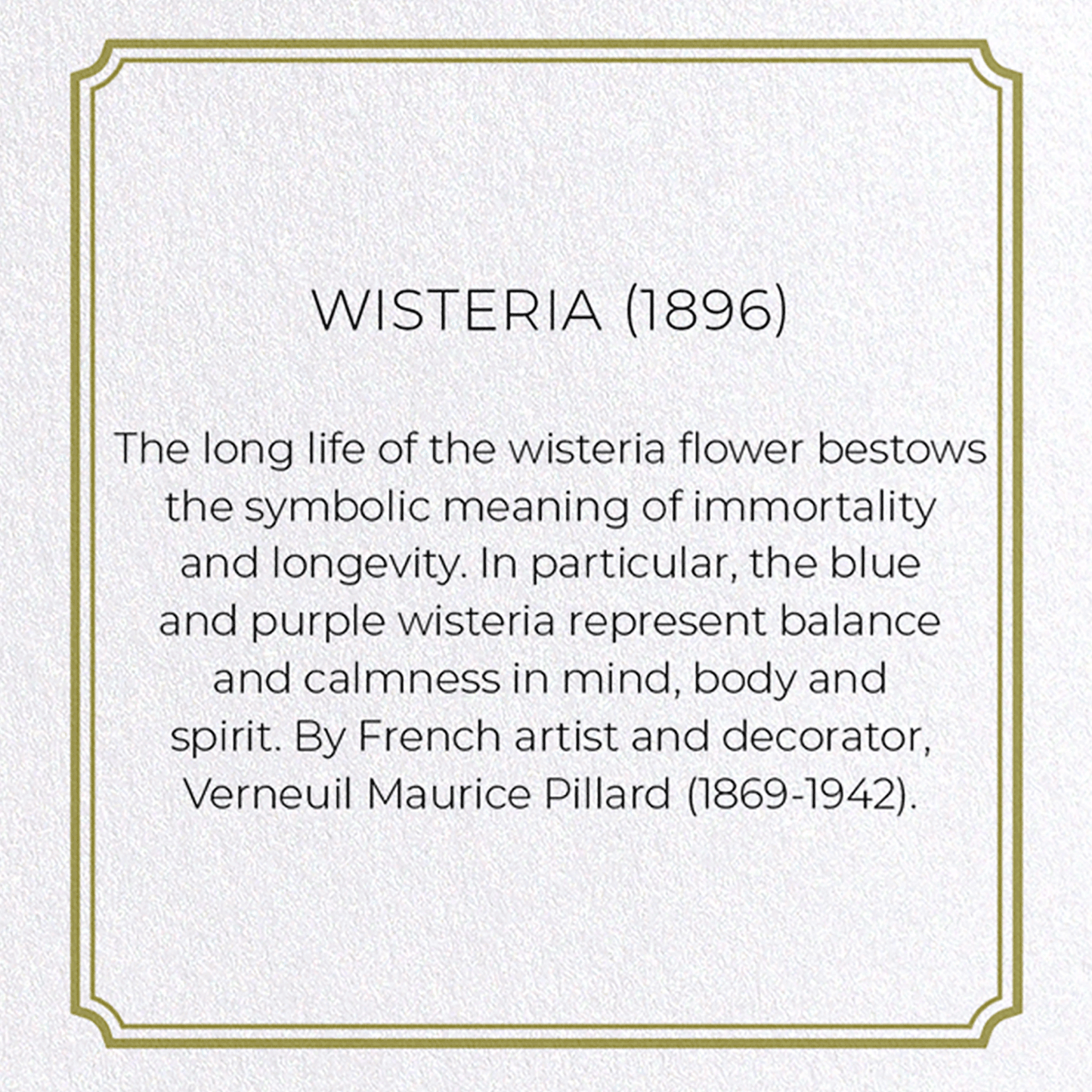 WISTERIA (1896): Pattern Greeting Card