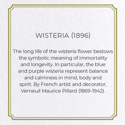 WISTERIA (1896): Pattern Greeting Card