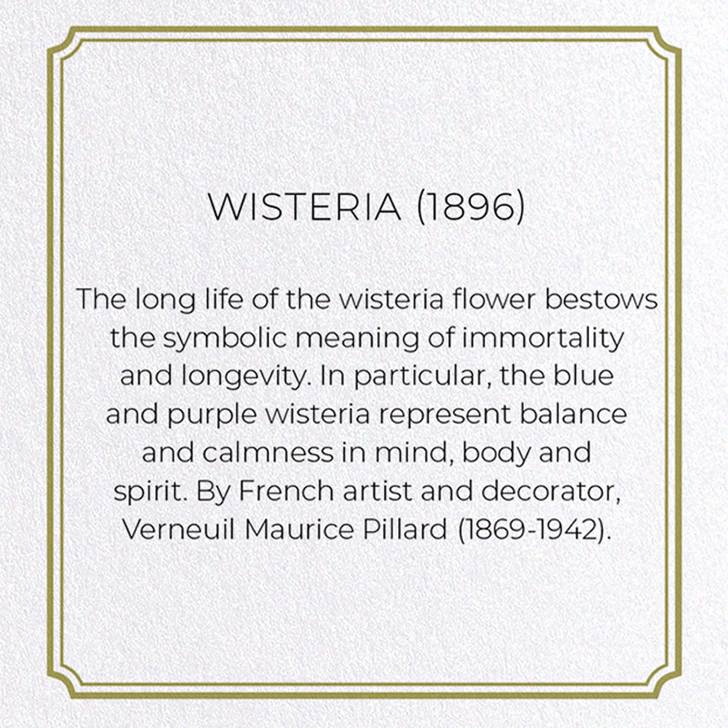 WISTERIA (1896): Pattern Greeting Card