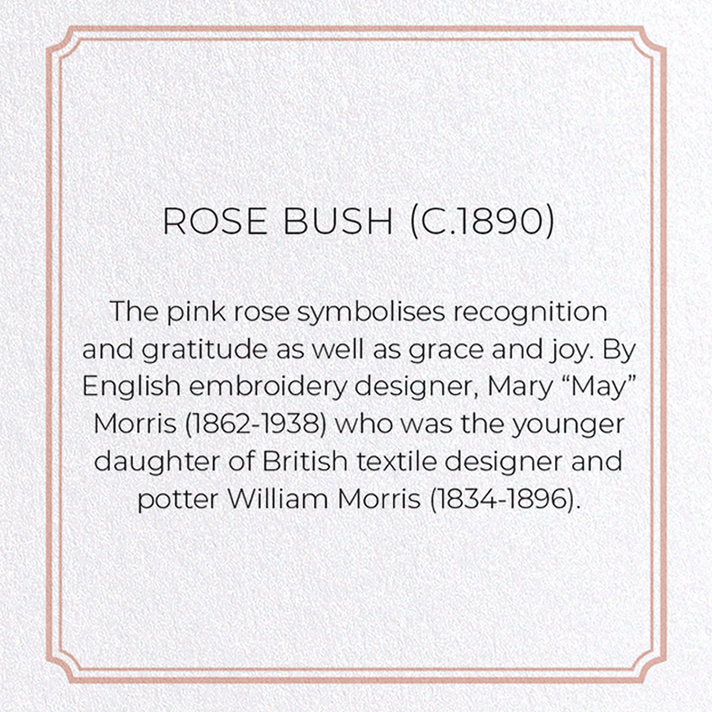 ROSE BUSH (C.1890): Pattern Greeting Card