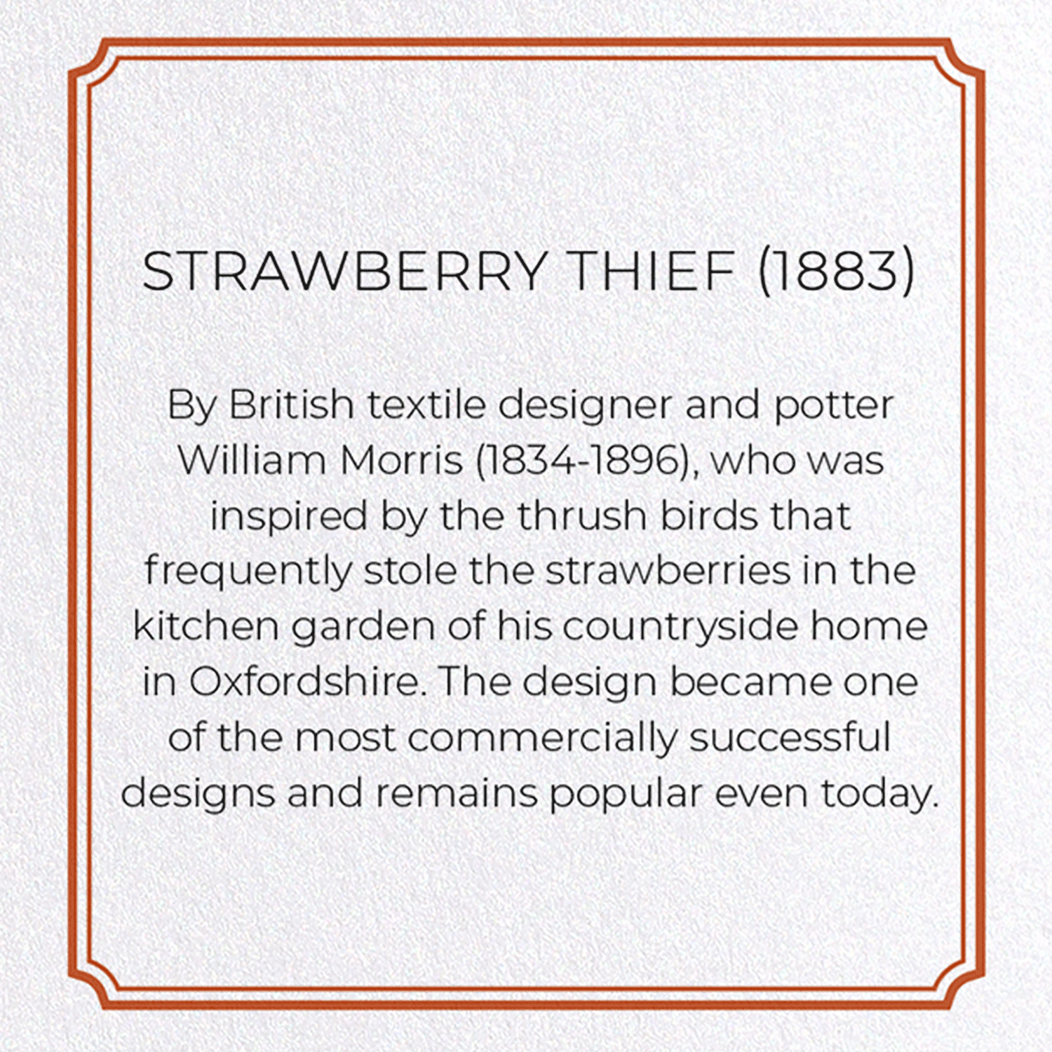 STRAWBERRY THIEF (1883): Pattern Greeting Card