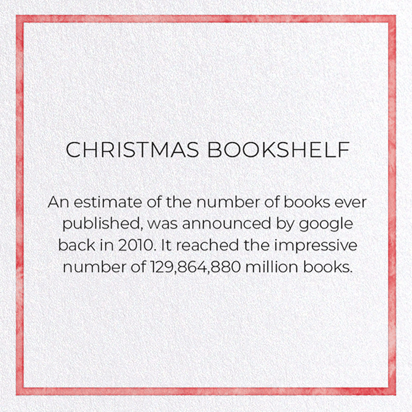 CHRISTMAS BOOKSHELF: Watercolour Greeting Card